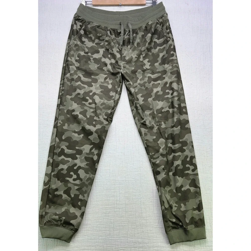 Wonder Nation Boys Camouflage Jogger Pants Green XL 14-16 Husky Camo Drawstring